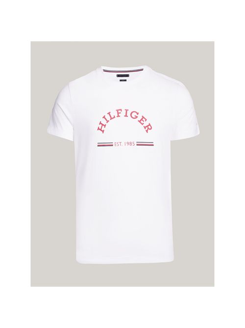 t-shirt uomo bianca TOMMY HILFIGER | MW0MW35466YBR